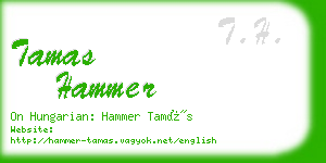 tamas hammer business card